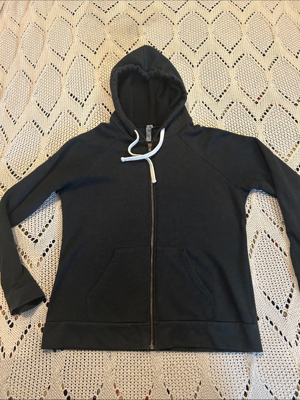 ModCloth Space Cat Gray Zip Up Hoodie Sz XL - Picture 5 of 7